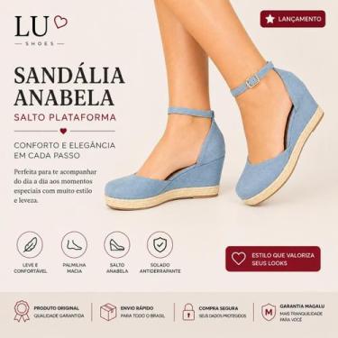Imagem de Sandália Plataforma Feminina Anabela Casual Confortável - Tulip Shoes,