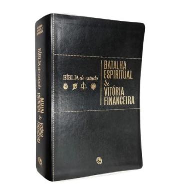 Imagem de Bíblia de estudo batalha espiritual e vitória financeira  capa de luxo