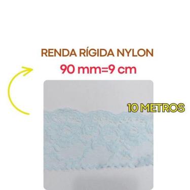 Imagem de Renda Rígida Poliamida 20mm 37mm 50mm 100mm Várias larguras Nylon RNyl