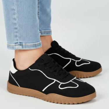 Imagem de Tênis Moleca Casual Feminino Confortável 5817.108 Preto, Preto, 35
