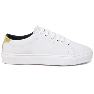 Imagem de Tênis Casual Branco Feminino Acad. Skate Sneakers Lançamento Outono In