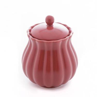Imagem de Açucareiro de Porcelana Pétala Vermelho 10x8cm Wolff