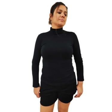 Imagem de Blusa Cacharrel Com Gola Feminina Manga Longa Viscolycra - Sarat Moda 