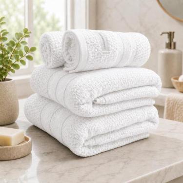 Imagem de Jogo Toalha Banho Buddemeyer Vanilla Extra Soft Algodão 4pçs, BRANCO 1
