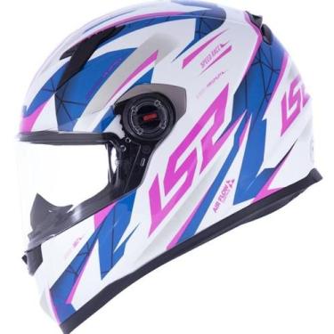 Imagem de Ls2 capacete ff358 draze, Wht/blu/pink, 62/XL