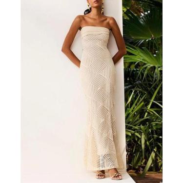 Imagem de Vestido Super Midi sem alça Crochet - Charry, Branco, M
