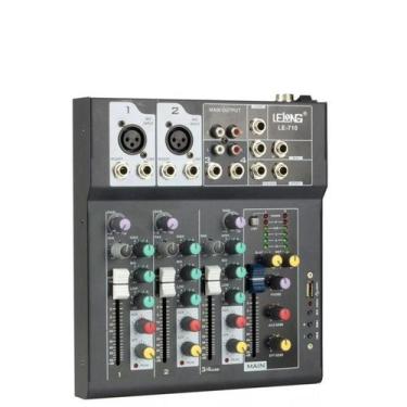 Imagem de Mesa De Som Digital Usb 4 Canais Bluetooth Com Phantom Power - Lelong