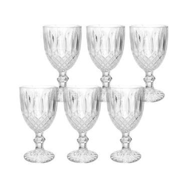 Imagem de Jogo de Taças para Água Vidro 345ml 6 Peças - Bon Gourmet Greek, Trans