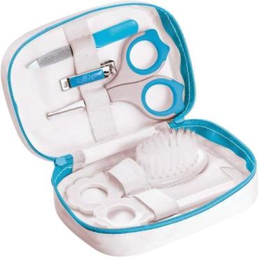 Imagem de Kit Higiene Bebê Azul Multikids Estojo Portátil Bebê Unha