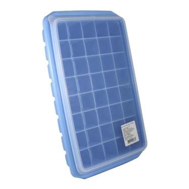 Imagem de Forma Gelo Com Tampa Grande 40 Cubos Higiênica Livre BPA - Plasnorthon