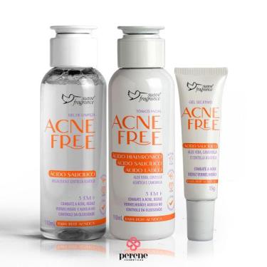 Imagem de Kit Acne Free Tônico Facial + Gel de Limpeza + Gel Secativo - Suave Fr
