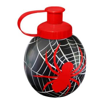 Imagem de Garrafinha Infantil Bola Lembrancinha Homem Aranha 300ml - Preto - INJ