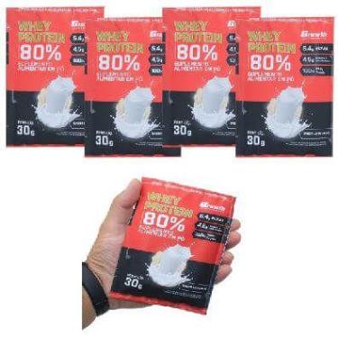 Imagem de 5 Sache Dose Whey Protein Growth Sabor Leite Em Po Dia A Dia - Growth 