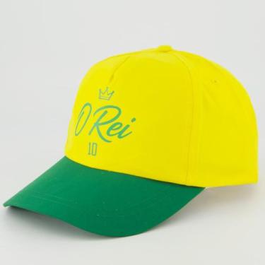 Imagem de Boné Dras Sports Brasil Rei Amarelo e Verde, Único