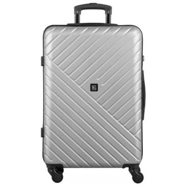 Imagem de Mala Média 23 Kg ABS 4 Rodas 26" Detroit Prata, Prata, M