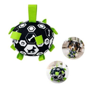 Imagem de Kit 10 Brinquedo Pets Bola de Pelúcia com Sino Cães e Gatos - BUPPY PE