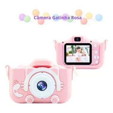 Imagem de Câmera Fotográfica Digital Infantil 1080p Com Capa e Alça - RPC, Rosa