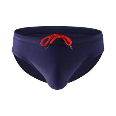 Imagem de Sunga Masculina Clássica Esportiva com Bolsa de Volume para Praia e Na