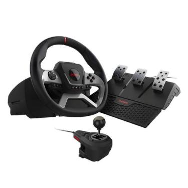 Imagem de Volante Gamer PCYES W270 Force Feedback Realista Com Pedais E Cambio P