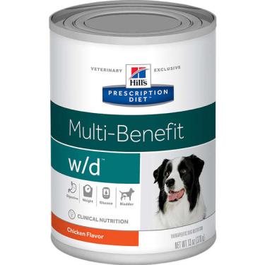 Imagem de Ração Úmida Hill's Prescription Diet Lata w/d Controle Peso e Glicêmico para Cães Adultos - 370 g
