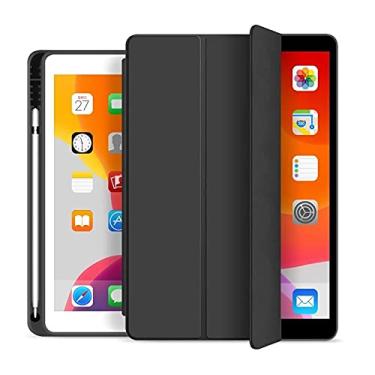 Imagem de Capa Novo iPad 9a Geração 10.2″ 2021 Premium Slim Antichoque com Compart. para Pencil Preto