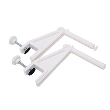 Imagem de Kit de espigão de grampo de parafuso ajustável para tênis de mesa, rede de tênis de mesa portátil avançado estável com espigão de grampo para treinamento(Branco)