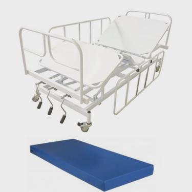 Imagem de Cama hospitalar manual elevação do leito standard com colchão D33