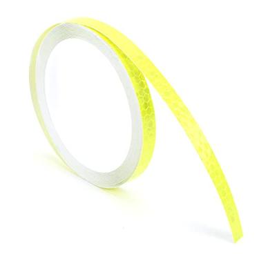 Imagem de VGEBY Adesivo refletivo, padrão hexagonal, impermeável, faixa fluorescente, fita adesiva de conspicuidade para decoração de carro (amarelo)
