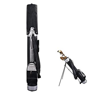 Imagem de Yajun Bolsa de golfe com pacote de suporte para homens e mulheres, bolsa de transporte de grande capacidade para suporte de 9 tacos, preta