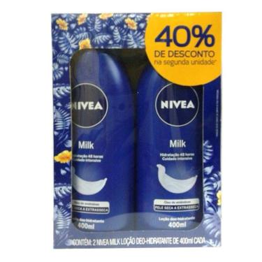 Imagem de Loção Creme Desodorante Nivea Body 400ml - 2 Unidades