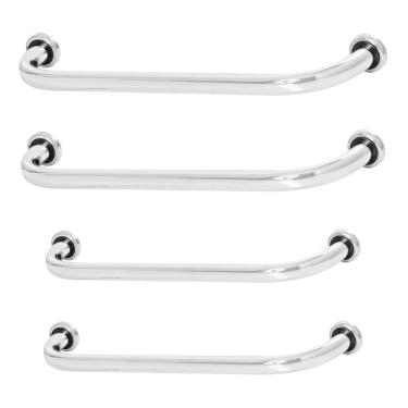 Imagem de Kit 4 Barras De Apoio De Segurança Para Banheiro 60cm E 80cm
