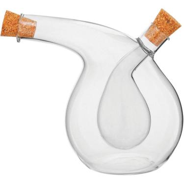 Imagem de SAUCE GALHETEIRO AZEITE / VINAGRE 15x14x10cm 350/75ml BOROSILICATO TRANSP 2 EM 1