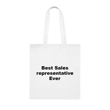 Imagem de Sacola Representante de Vendas, sacola s Representative Ever Tote Bag, presente representante de vendas, bolsas reutilizáveis, representante de vendas, ideia de de Natal, Branco