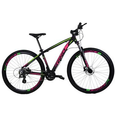 Imagem de Bicicleta Aro 29 Rino Everest Color 24v Freio Hidraulico Cambios Shimano Altus (Verde/Rosa, 17)