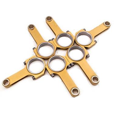 Imagem de GOWE Vara de conexão para Porsche 911 Carrera 3.0 de titânio 127,8 mm Conrod Sport Shot Peened Pleuel Billet Bielle Biela Biela Biela 6 peças
