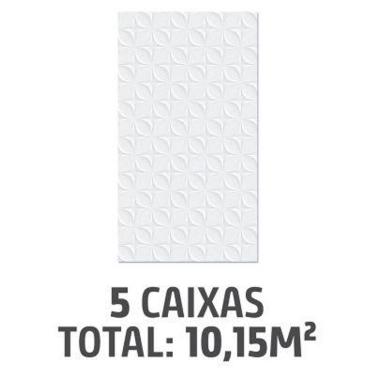 Imagem de Kit com 5 Caixas Revestimentos Fioranno Atract HD 32x57cm Caixa 2,03m² Branco Carmelo Fior