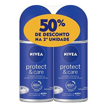 Imagem de Kit com 2 Desodorantes Antitranspirante Roll On NIVEA Protect & Care 50ml, Nivea