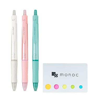 Imagem de monoc Pilot Acroball série T, caneta esferográfica retrátil, tinta preta de 0,3 mm, conjunto de 3 cores de corpo (cor natural) (importação do Japão)