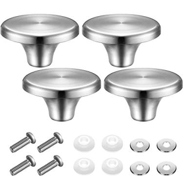 Imagem de Hotop 4 conjuntos de puxadores de forno holandês de aço inoxidável para substituição de tampa de panela compatível com Le Creuset, Aldi, Lodge e outros fornos holandeses de ferro fundido esmaltado