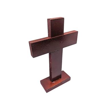 Imagem de Cruz Crucifixo Madeira Sem Cristo Sem Imagem Mesa Cruz Ecumênica 13cm