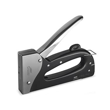 Imagem de Grampeador Pistola Manual Metal Preto 17,4cm, BRW