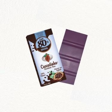 Imagem de Chocolate Barra 80% Cacau 25G Zero Açúcar Adoçado Com Xilitol - Cascat