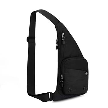 Imagem de Qudai Bolsa tipo estilingue para homens, mulheres, leve, crossbody, bolsa de ombro, bolsa tipo mochila, para ciclismo, caminhadas, viagens