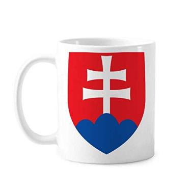 Imagem de Caneca com emblema nacional da Eslováquia Europa cerâmica xícara de porcelana café louça