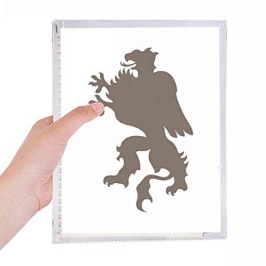 Imagem de Caderno de onça com emblema nacional de animais da Europa, diário de folhas soltas, recarregável, papelaria