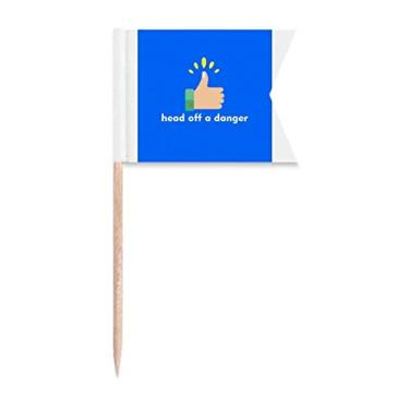 Imagem de Danger Conquer Likenum Good Toothpick Flags Marcação de rotulagem para bolo de festa comida placa de queijo