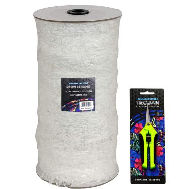 Imagem de Rolo de malha macia de nylon Trellis da Common Culture Grow Forte, 9 cm, 1,5 m x 2 m (152 cm x 68 m) Longo Rede de jardim resistente para plantas com tesouras de corte