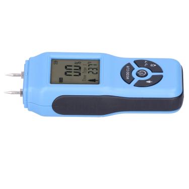 Imagem de Medidor de umidade, analisador de umidade de madeira, testador de umidade de madeira, display LCD de alta definição digital rápido para empreiteiros Medir madeira (azul)