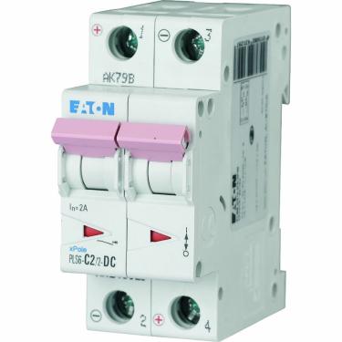 Imagem de Disjuntor Curva C 2A Vcc 6KA Bipolar PlS6-C2/2-DC-MW 243129 - Eaton