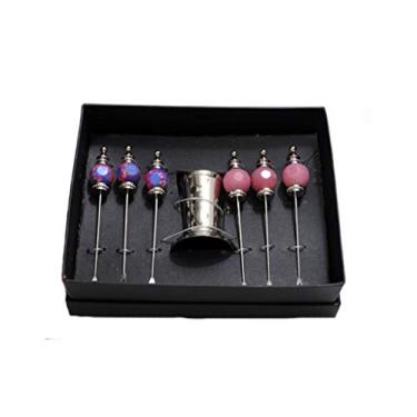 Imagem de Conjunto Com 7 Peças Coquetel Vidro Sarquis Samara Prata